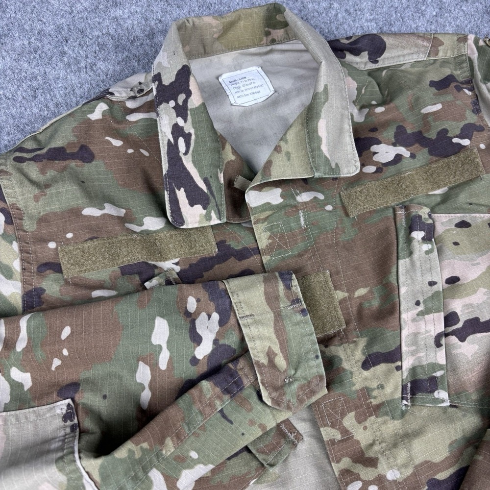 Army Combat Jacket Small Long Unisex Military Flame Resistant Camo Brown Green